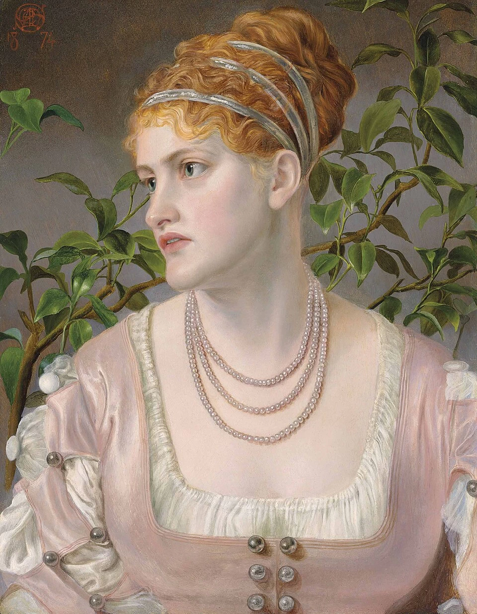 Frederick Sandys-71-Ritratto di Mary Emma Jones, 1874